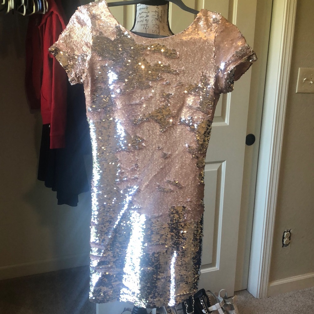 Interchangeable pink/silver dress